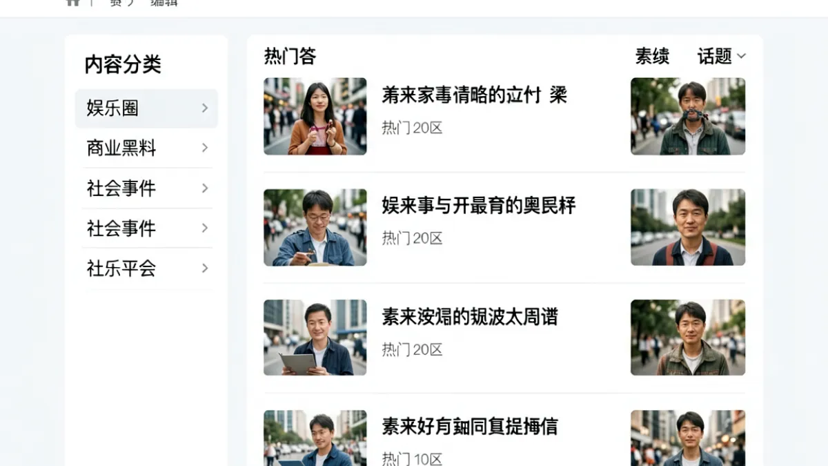 黑料不打烊51入口平台首页界面截图，展示热门话题分类与实时吃瓜内容列表
