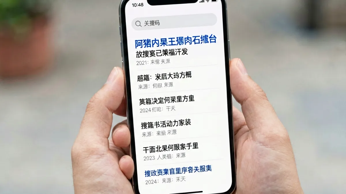 用户在手机上使用黑料不打烊51入口搜索功能，界面显示关键词搜索结果列表